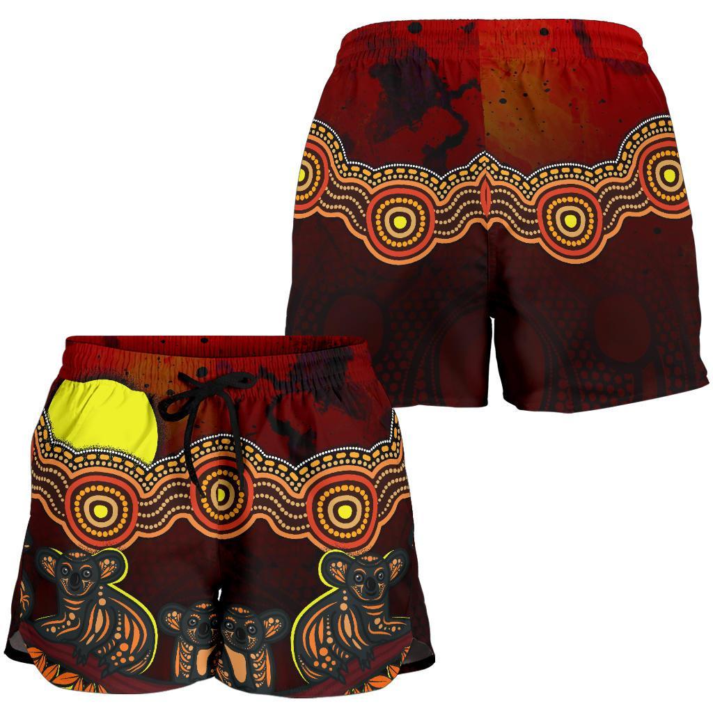 Aboriginal Women's Racerback Tank - Australian Indigenous Koala - Vibe Hoodie
