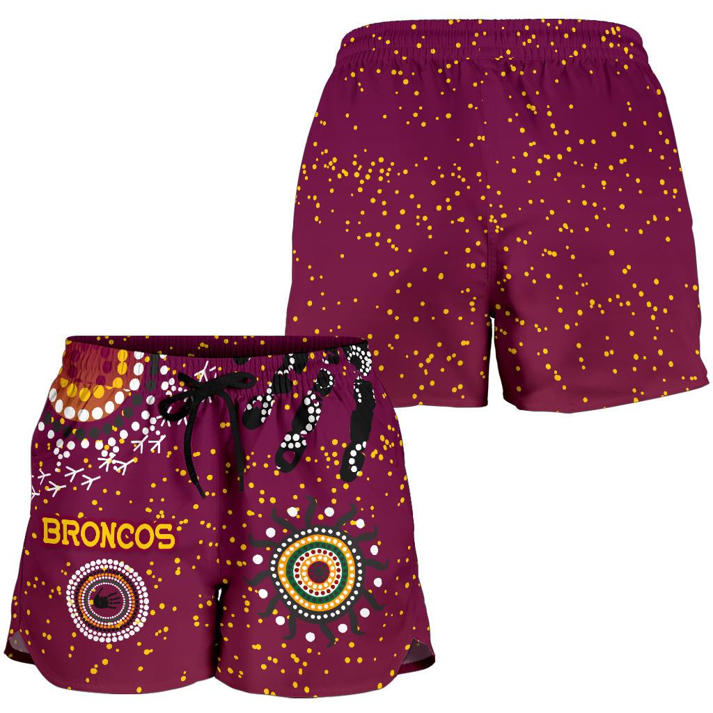 Brisbane Broncos Women Shorts Indigenous Country Style - Vibe Hoodie