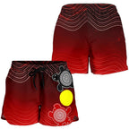 Aboriginal Women's Shorts - Indigenous Circle Dot Painting Style - - Vibe Hoodie