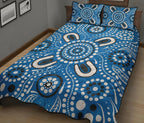 aboriginal-quilt-bed-set-indigenous-circle-dot-painting-blue-color