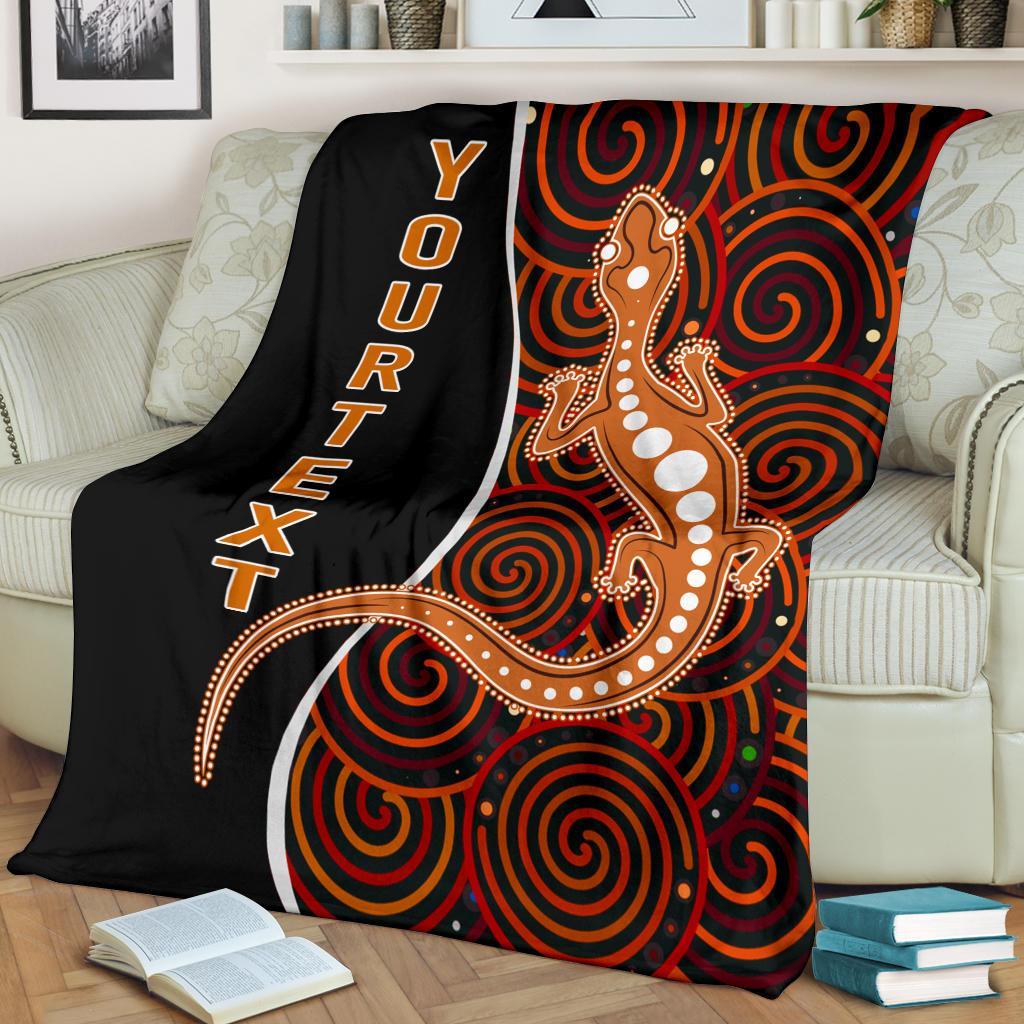 aboriginal-personalised-premium-blanket-indigenous-lizard-dreaming