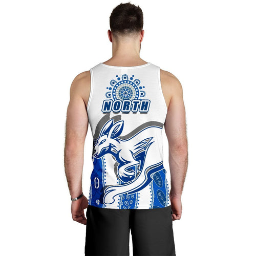 combo-men-tank-top-and-men-short-melbourne-kangaroos-indigenous-north-roos-white
