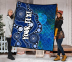 custom-text-aboriginal-premium-quilt-australia-indigenous-flag-circle-dot-painting-art-blue