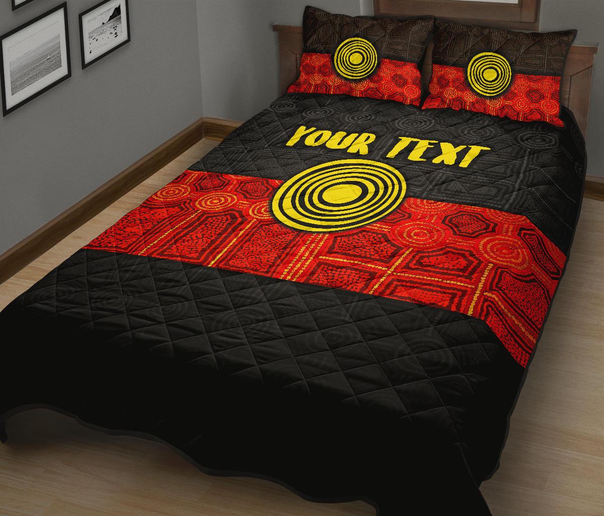 personalised-aboriginal-quilt-bed-set-aussie-indigenous-flag