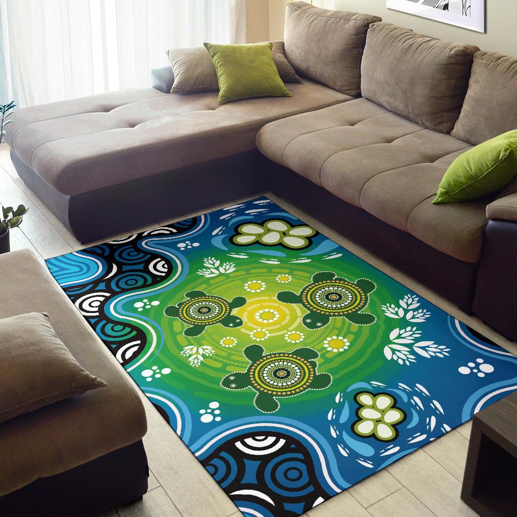 aboriginal-area-rug-indigenous-green-turtle
