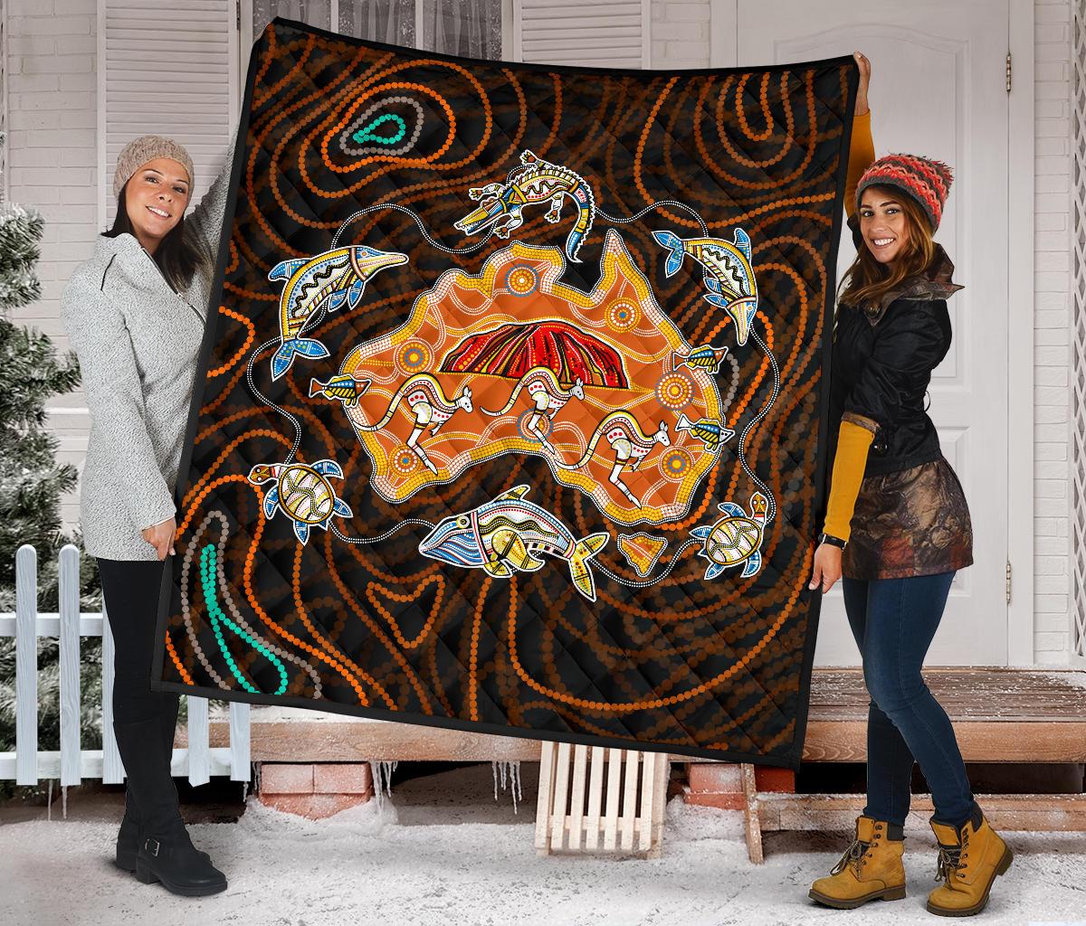 premium-quilt-australia-map-aboriginal-animals-quilt