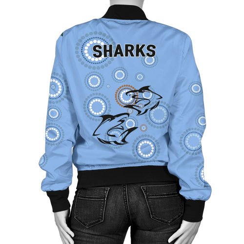 cronulla-sutherland-womens-bomber-jacket-sharks-anzac-day-unique-indigenous