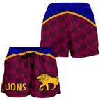 Brisbane Lions Women Shorts Powerful - Style 1 - Vibe Hoodie