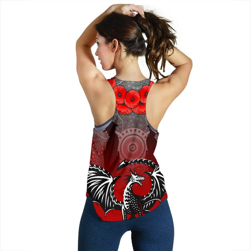 Dragons Women's Racerback Tank St. George Anzac Day - Vibe Hoodie