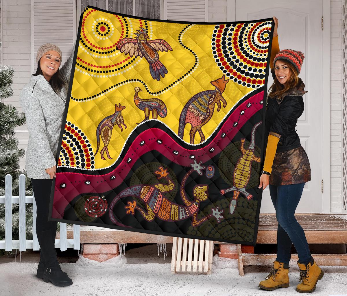 aboriginal-premium-quilt-indigenous-animals-life-art