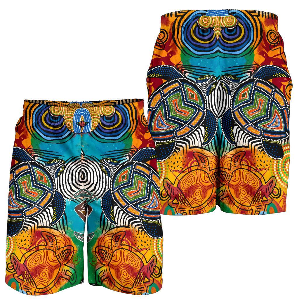 aboriginal-mens-shorts-turtle-indigenous-art