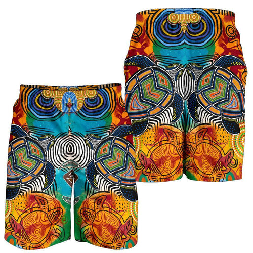 aboriginal-mens-shorts-turtle-indigenous-art