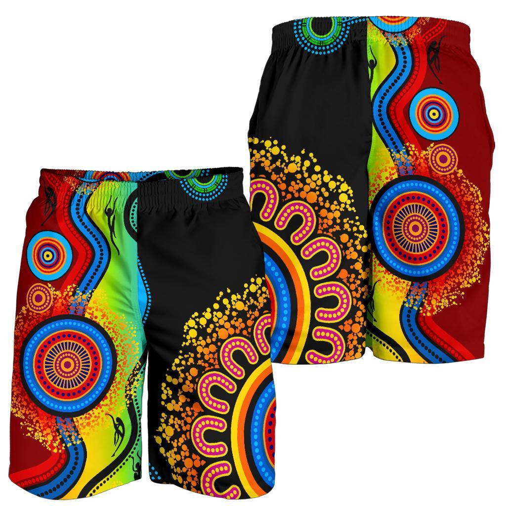 aboriginal-shorts-circle-dot-painting-indigenous-blue-dream-men