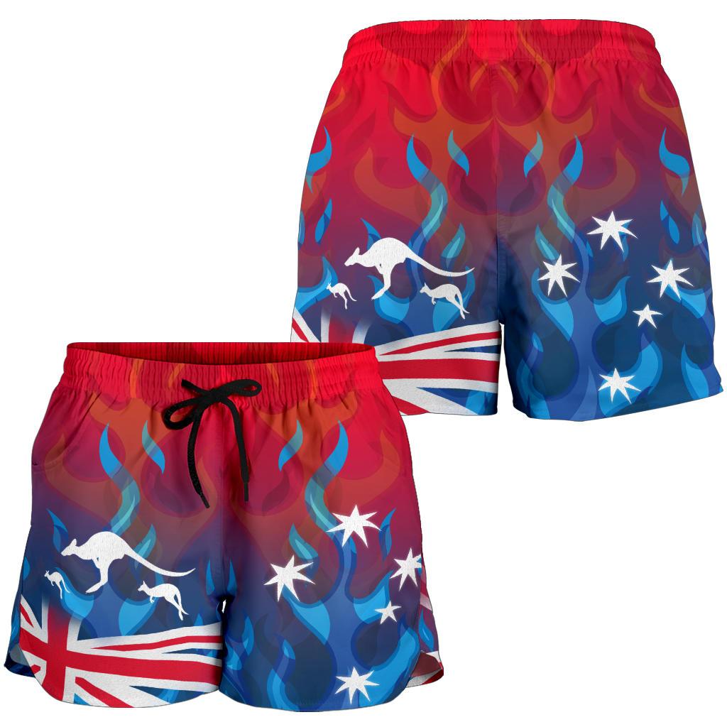 Short - Aus Flag Short Kangaroo Flame - Women - Vibe Hoodie