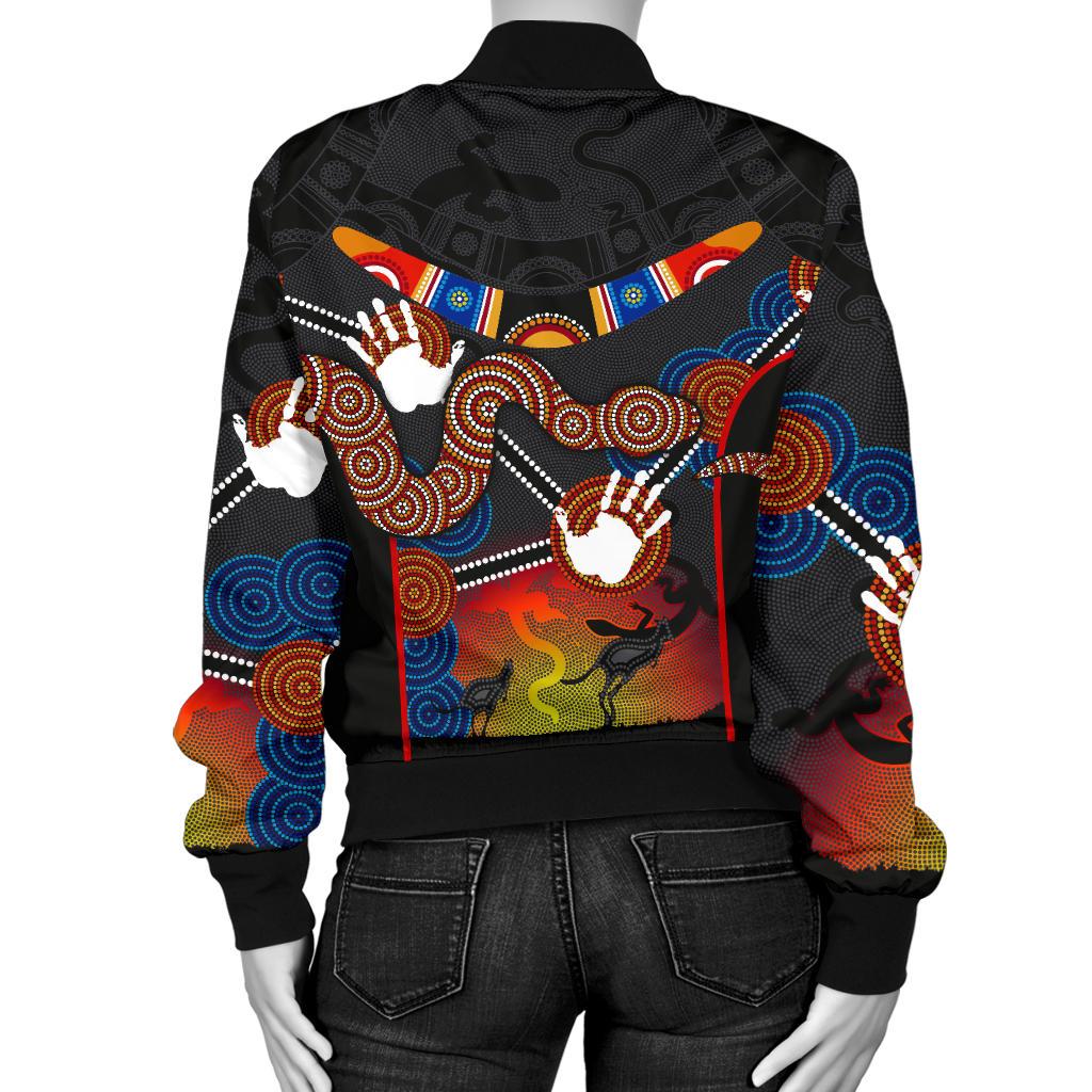 aboriginal-womens-bomber-jacket-australian-boomerang-and-snake-indigenous-art