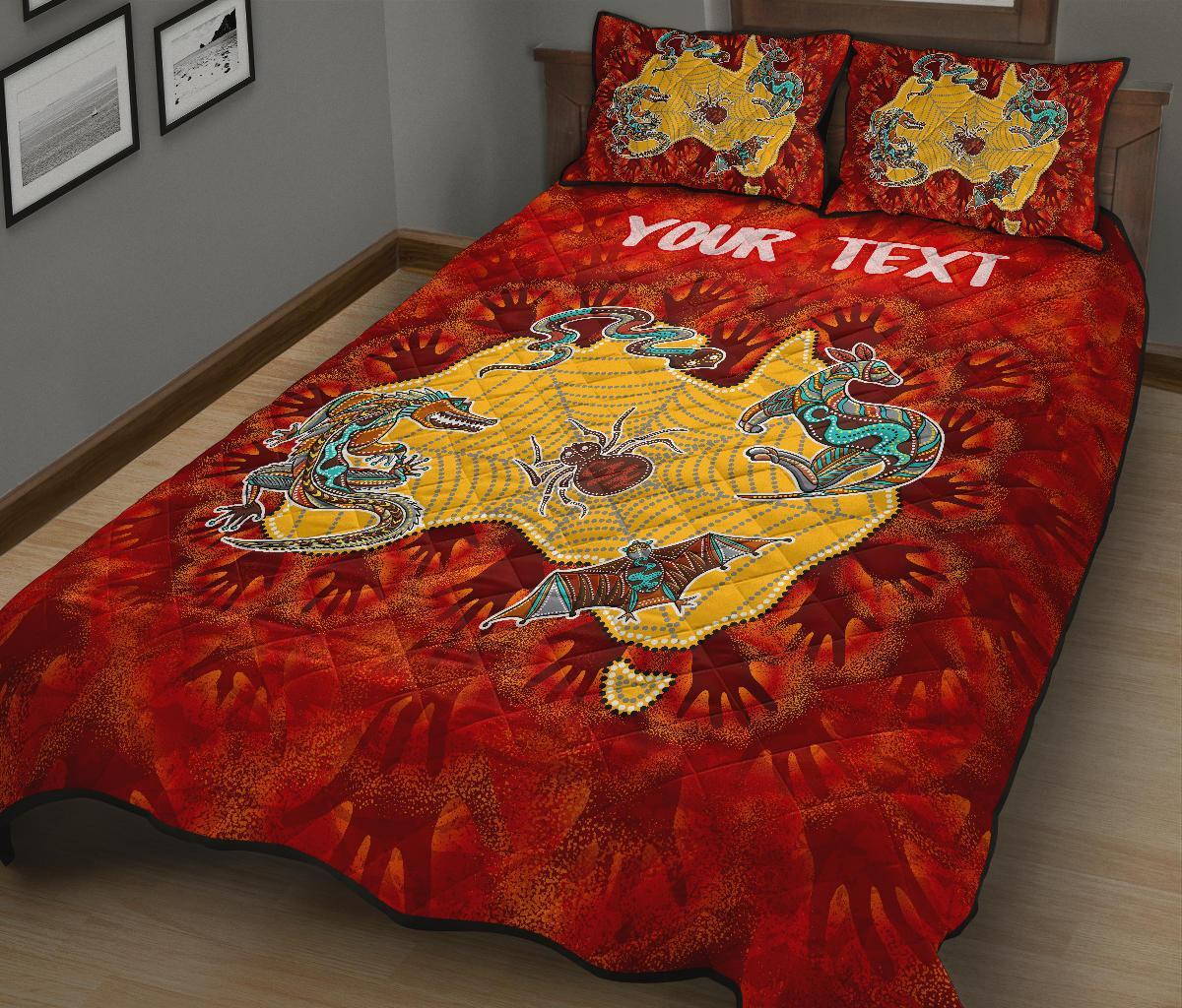 custom-aboriginal-quilt-bed-set-australia-map-hand-patterns-spider-web