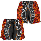 Aboriginal Women's Shorts - Australia Indigenous Map - Vibe Hoodie