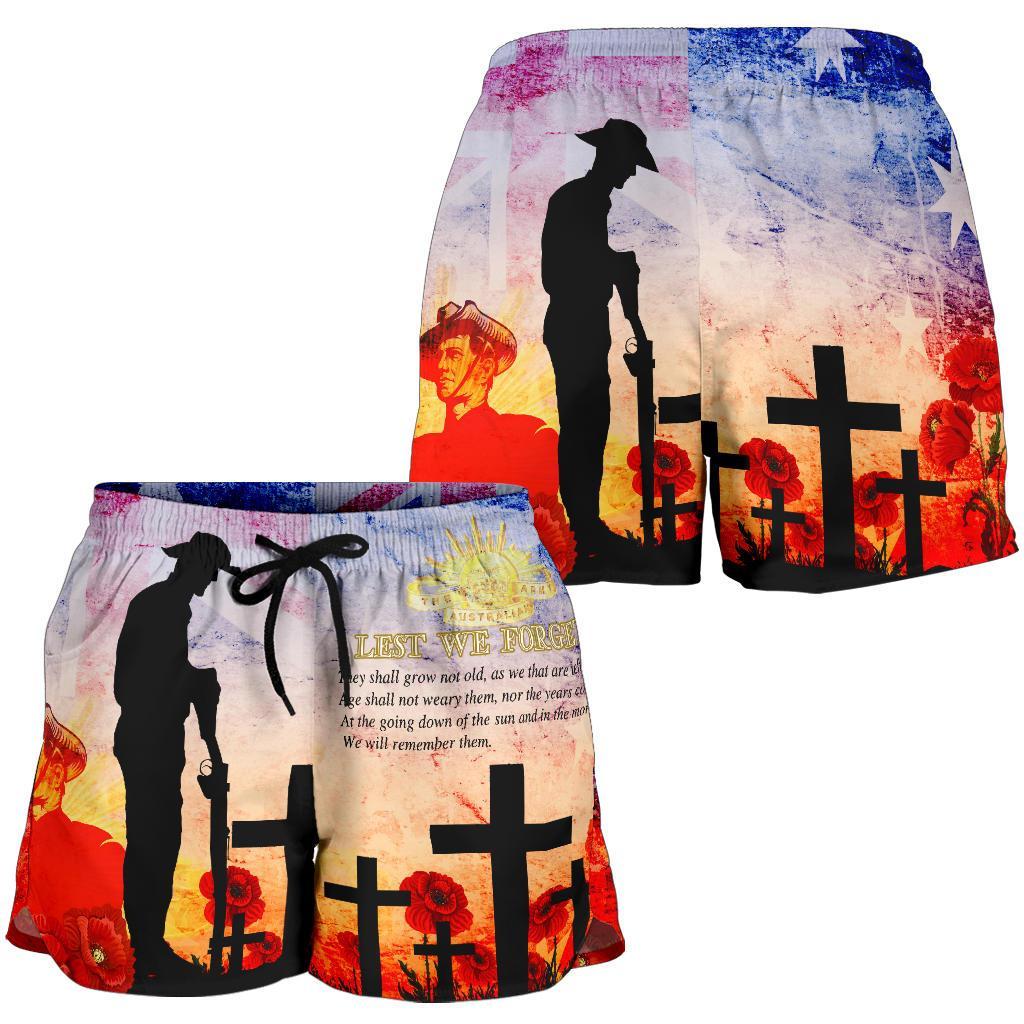 Anzac Women's Shorts - Anzac 2020 Lest We Forget The Australian Army - Vibe Hoodie