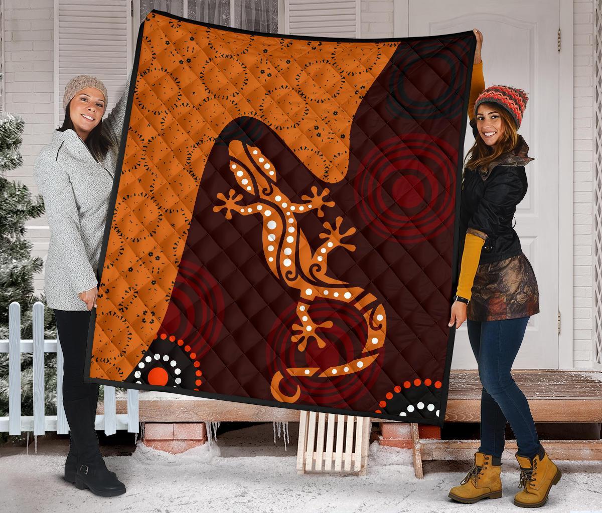 aboriginal-premium-quilt-lizard-in-aboriginal-dreaming