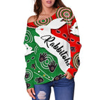 Rabbitohs Forever Off Shoulder Sweater Indigenous - Vibe Hoodie