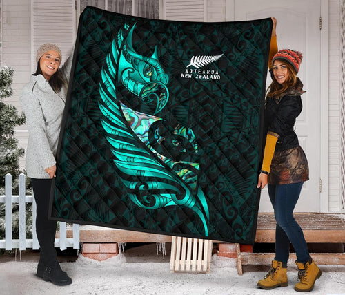 new-zealand-premium-quilt-manaia-paua-fern-wing-turquoise