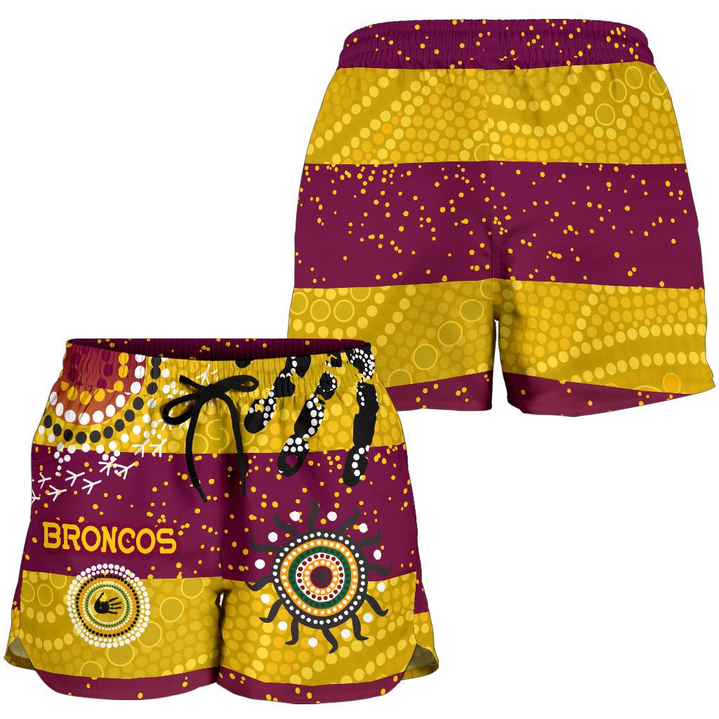 Brisbane Broncos Women Shorts Indigenous Country Style No.1 - Vibe Hoodie