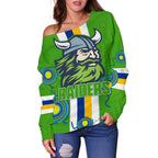 Canberra Off Shoulder Sweater Raiders Indigenous - Vibe Hoodie