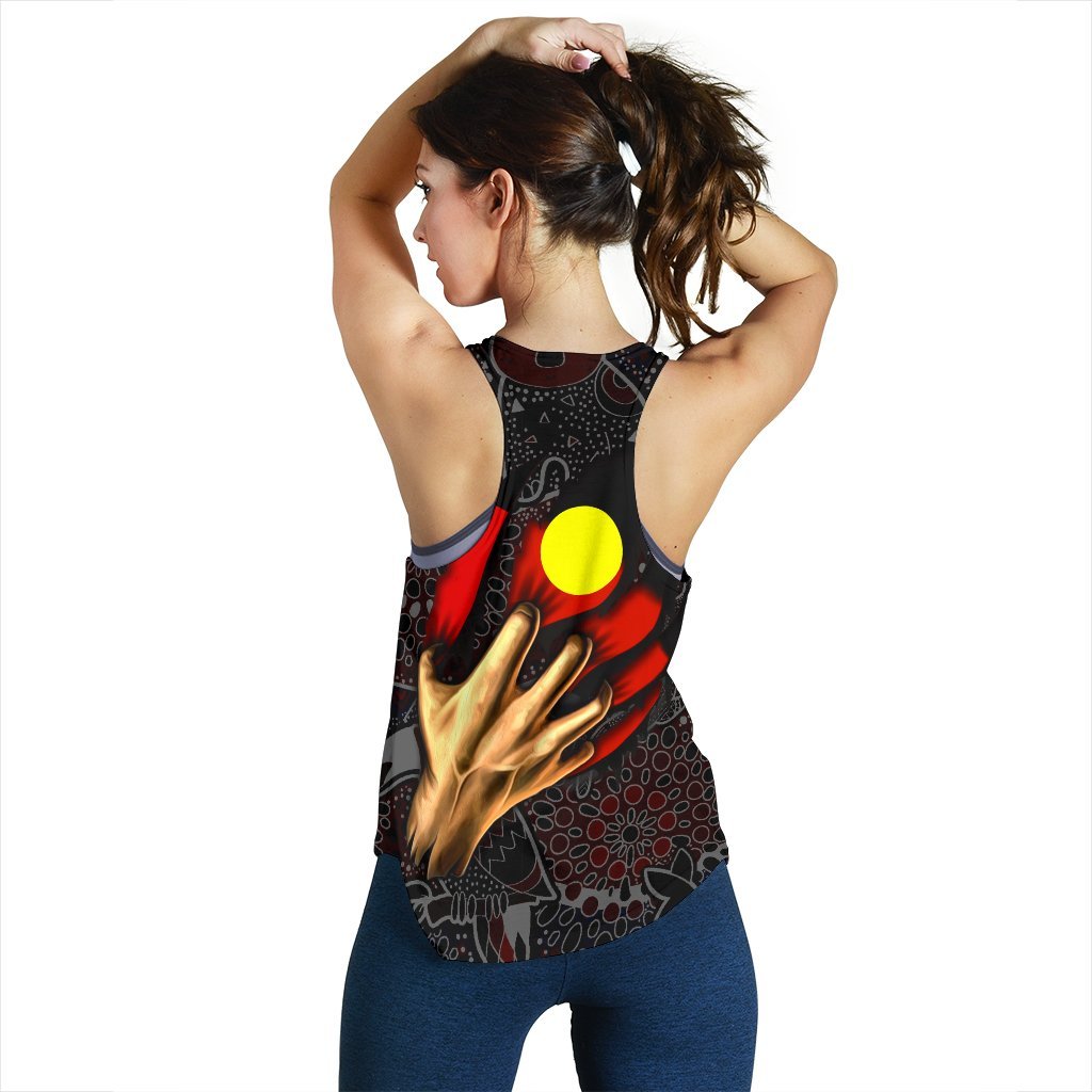 Aboriginal Women's Racerback Tank - Aboriginal Blood In Me - Vibe Hoodie