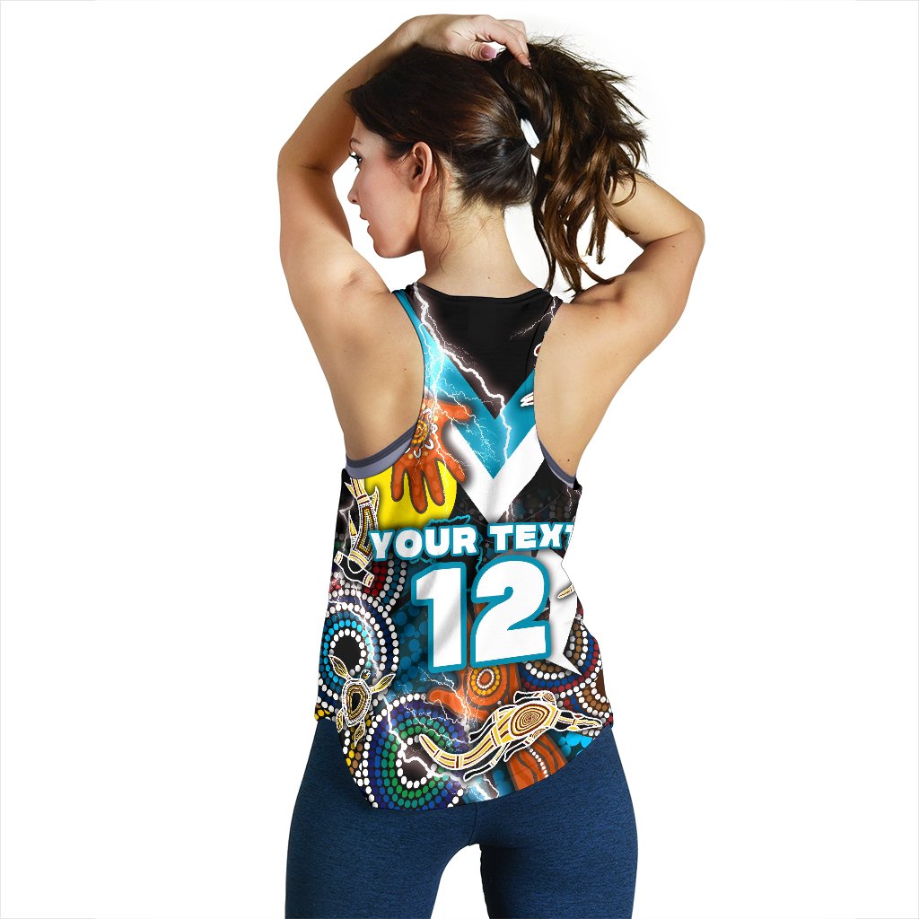 (Custom Personalised) Power Naidoc Week Women's Racerback Tank Adelaide Special Version - Custom Text and Number - Vibe Hoodie