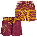 Aboriginal Women's Shorts - Aboriginal Kangaroo - Vibe Hoodie