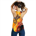 Aboriginal Personalised Women's Racerback Tank - Couple Aboriginal Lizards - Vibe Hoodie