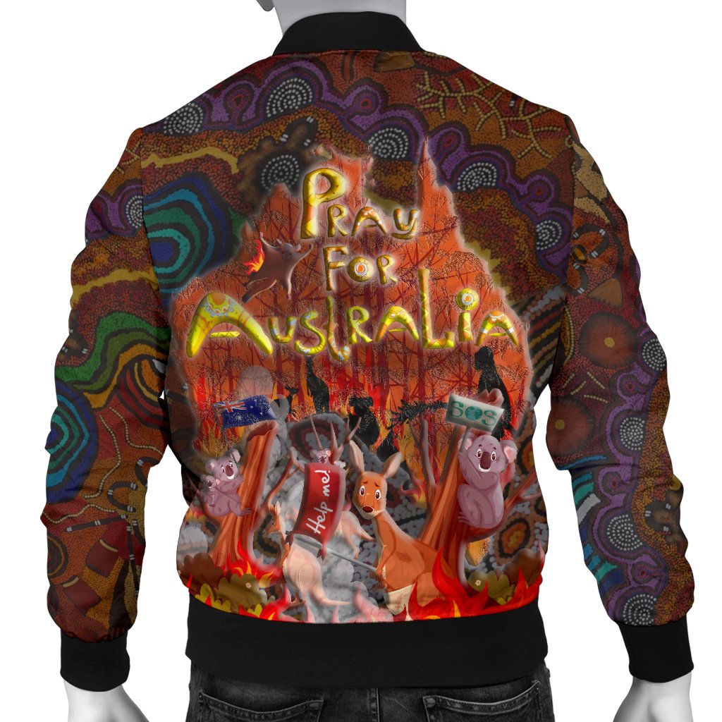 pray-for-australia-mens-bomber-jacket-aboriginal-pattern-love-australia