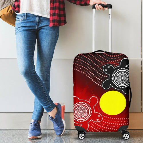 aboriginal-luggage-covers-indigenous-circle-dot-painting-style