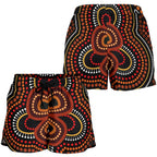 ABoriginal Women's Short - Aboriginal Dot Painting Flowers Style Ver02 - Vibe Hoodie