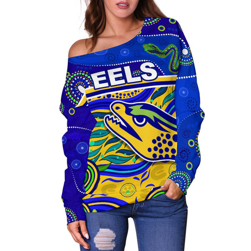 Eels Indigenous Special Off Shoulder Sweater Version Gold - Vibe Hoodie
