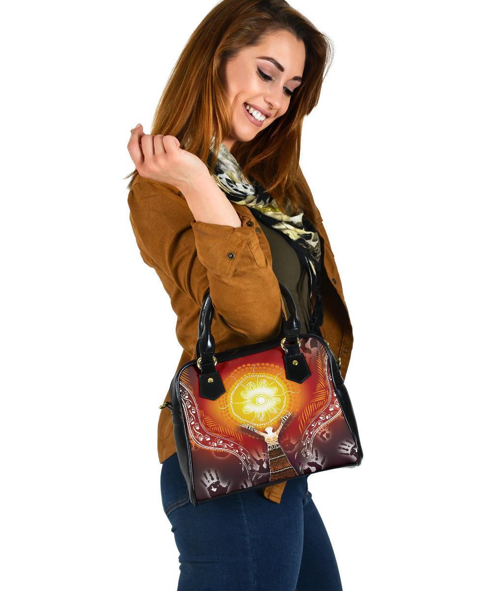 Shoulder Handbag - Australian Aboriginal NAIDOC Week - Because Of Her, We Can - Vibe Hoodie