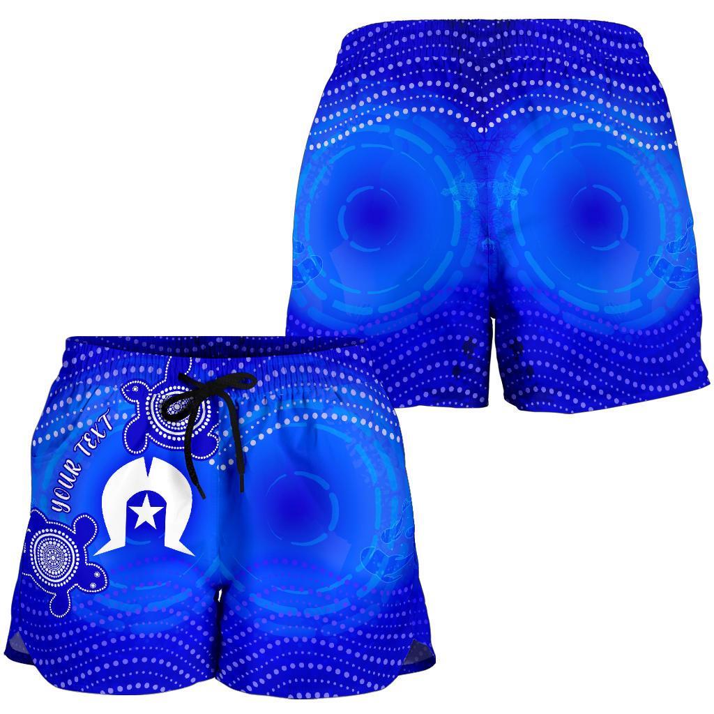[Custom] Torres Strait IslandersAll Over Print Women's Shorts- Torres Symbol With Indigenous Turtle - Vibe Hoodie