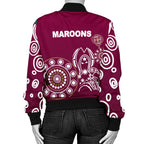 queensland-womens-bomber-jacket-maroons-simple-indigenous