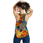 Aboriginal Women's Racerback Tank - Turtle Indigenous Art - Vibe Hoodie