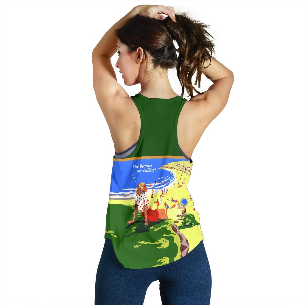 Racerback Tank - Queensland Tank Top Vintage Poster - Women - Vibe Hoodie