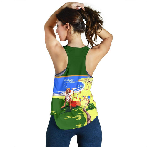Racerback Tank - Queensland Tank Top Vintage Poster - Women - Vibe Hoodie