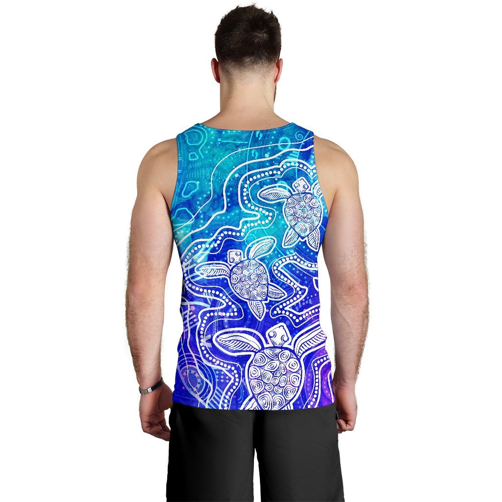 aboriginal-mens-tank-top-sea-turtle-with-indigenous-patterns-blue