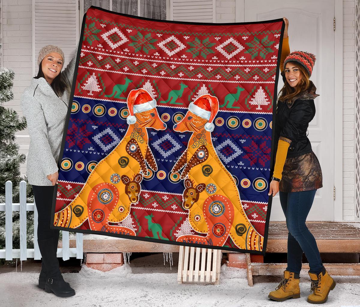 christmas-premium-quilt-mother-kangaroo-in-christmas