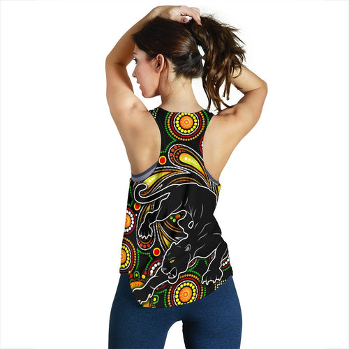 Penrith Women Racerback Tank Panthers Indigenous Vibes - Vibe Hoodie
