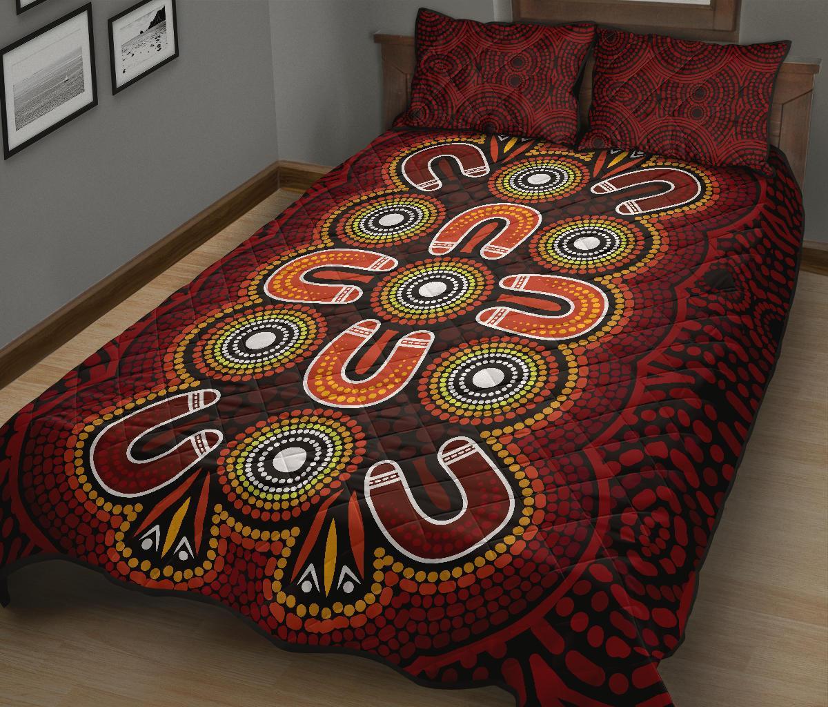 aboriginal-quilt-bed-set-aboriginal-dot-painting-flowers-style