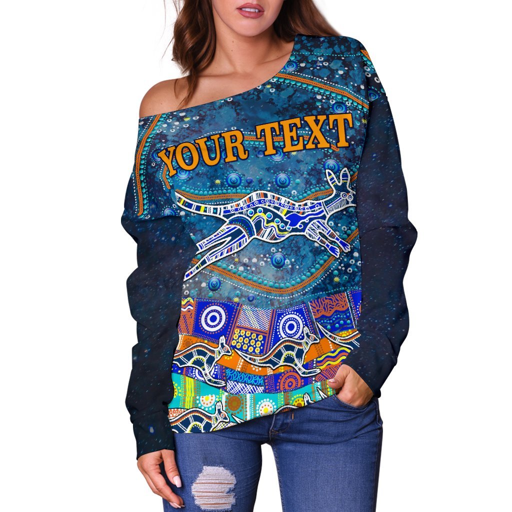 (Custom text) Shoulder Sweaters - Kangaroo Dreaming - Vibe Hoodie