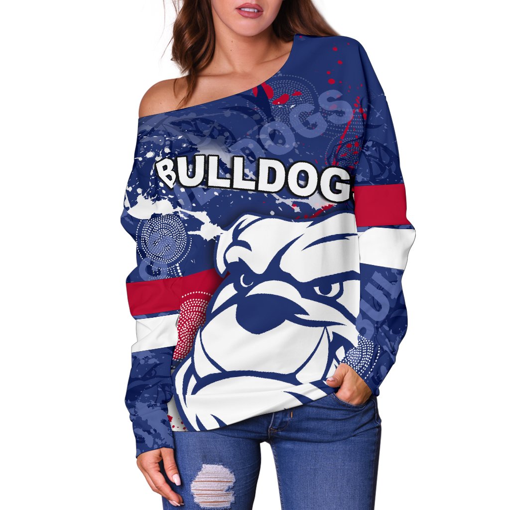 Western Bulldogs Off Shoulder Sweater - Vibe Hoodie