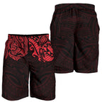 new-zealand-all-over-print-mens-shorts-maori-polynesian-tattoo-red