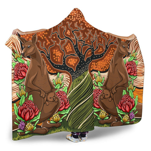 aboriginal-hooded-blanket-kangaroo-with-indigenous-tree