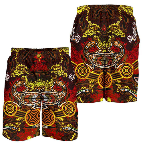 aboriginal-mens-shorts-kangaroo-and-lizard-dot-painting-art
